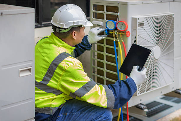 Professional Hvac Maintenance technician working in Nuevo, CA